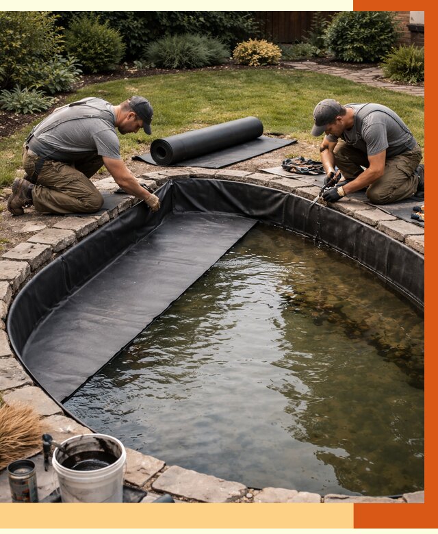 Гидроизоляция пруда в Наро-Фоминске от 15368 руб. под ключ | ТепломастерНр- профессионально