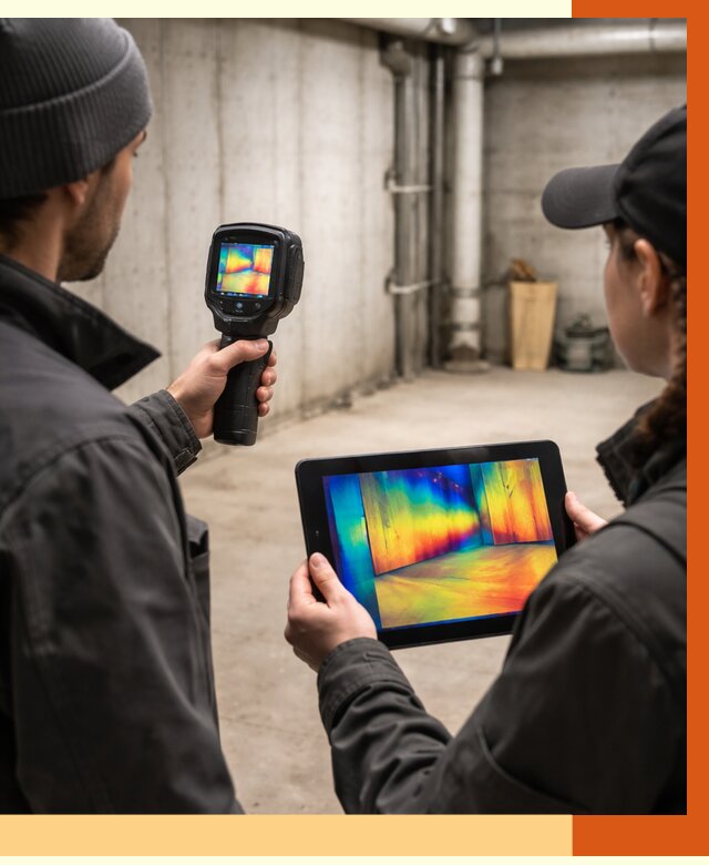 Тепловизионное обследование подвала в Наро-Фоминске от 4610 руб. — проверка гидроизоляции | ТепломастерНр-