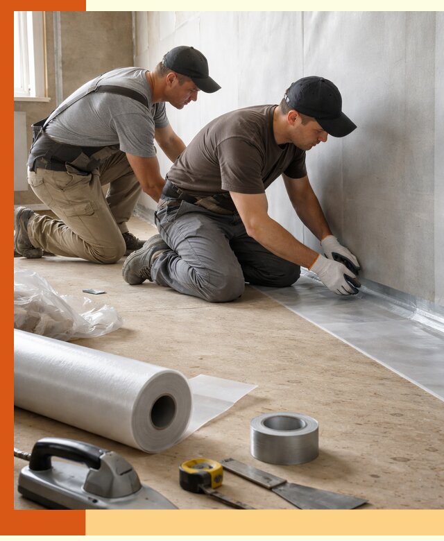 Монтаж пароизоляции для дома и помещений в Наро-Фоминске