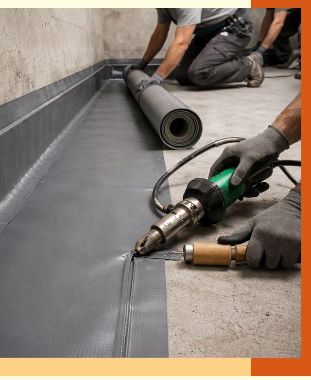 Монтаж гидроизоляционной мембраны в Наро-Фоминске от 1019 руб/м2 | ТепломастерНр-