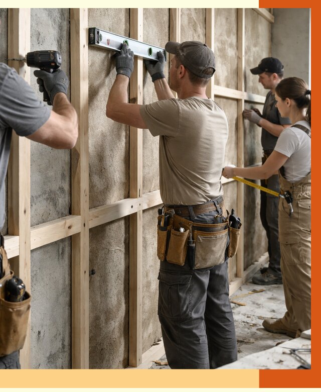 Монтаж обрешетки под утепление в Наро-Фоминске от 1178 руб/м² | Заказать у ТепломастерНр-