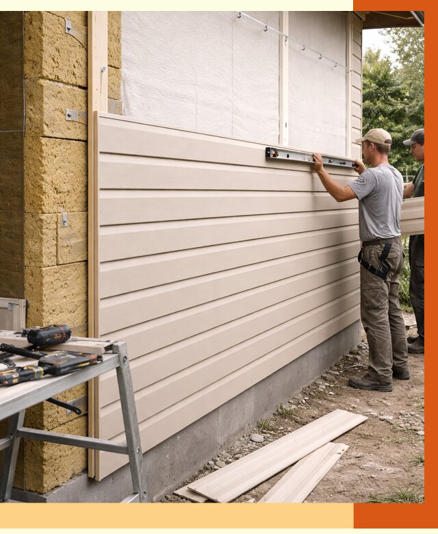 Монтаж сайдинга после утепления в Наро-Фоминске от 1895 руб. — обшивка и облицовка | ТепломастерНр-